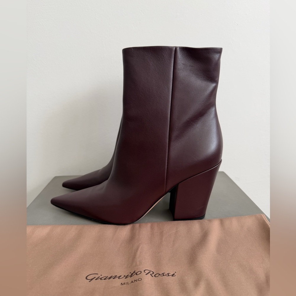 NEW Gianvito Rossi Keinna 85 Leather Ankle Boots, size 39 EU (8.5 US) - Picture 9 of 9